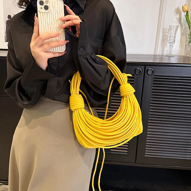 ALOENEY PU Handbag, Crossbody Bag Regular Women's Yellow-4