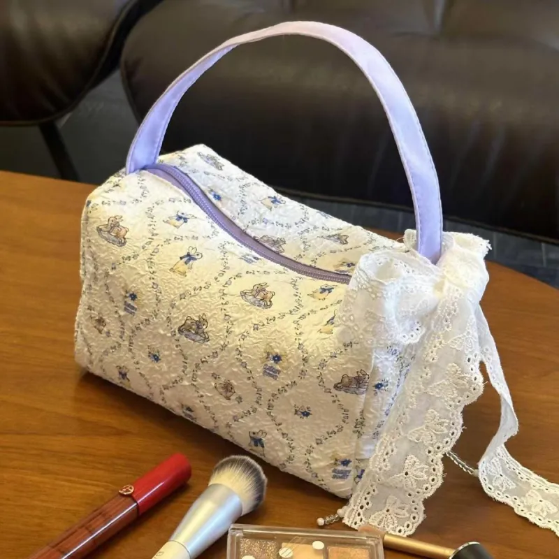 ALOENEY Polyester Makeup Bag Women's Purple Rabbit-1