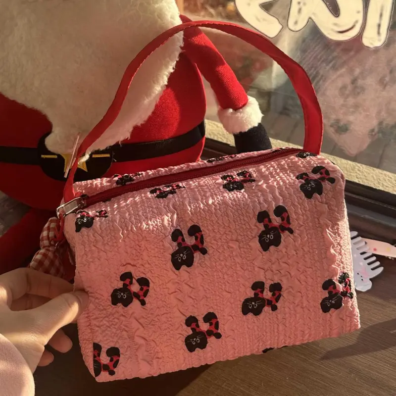 ALOENEY Polyester Makeup Bag Regular Women's Pink-2