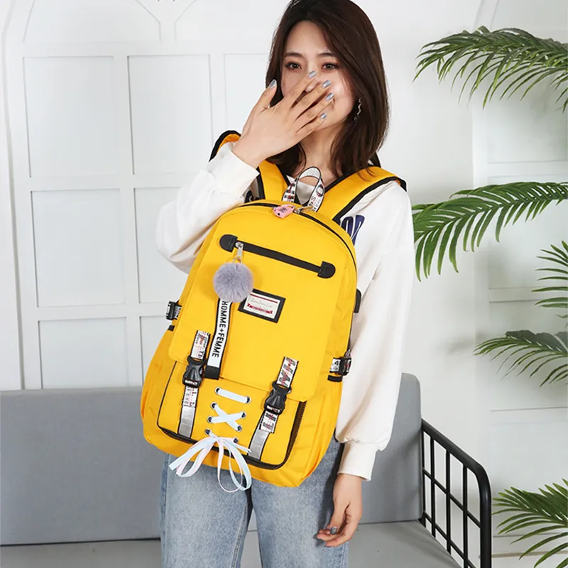 ALOENEY Polyester Cotton Blend Backpack Regular Unisex Multicolor-12