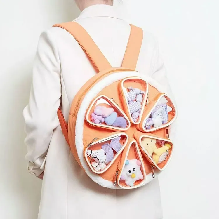 ALOENEY Pu Backpack Regular Unisex Orange-1