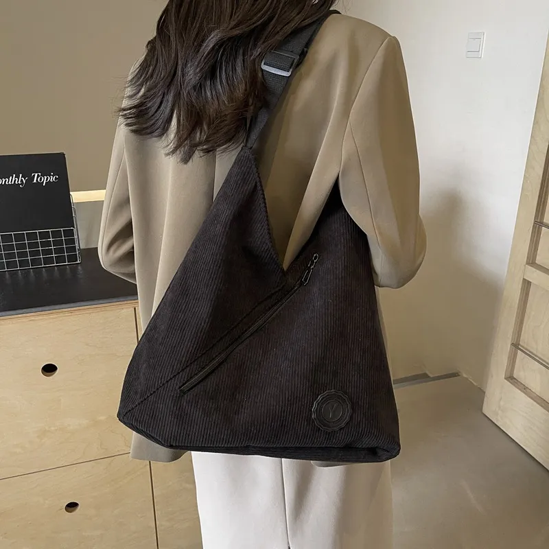 ALOENEY Corduroy Shoulder Bag Regular Women's Multicolor-4