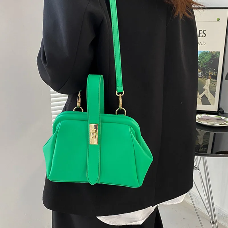 ALOENEY PU Pillow Bag, Shoulder Bag, Crossbody Bag, Handbag Regular Women's Green/Blue/Coffee/Ecru-1
