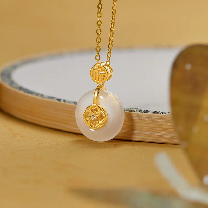Asia Star Chalcedony Necklaces Women's-3