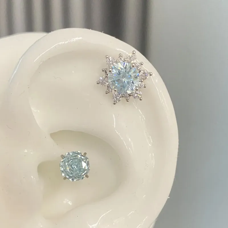 Asia Star Alloy Stud Earrings Women's-1