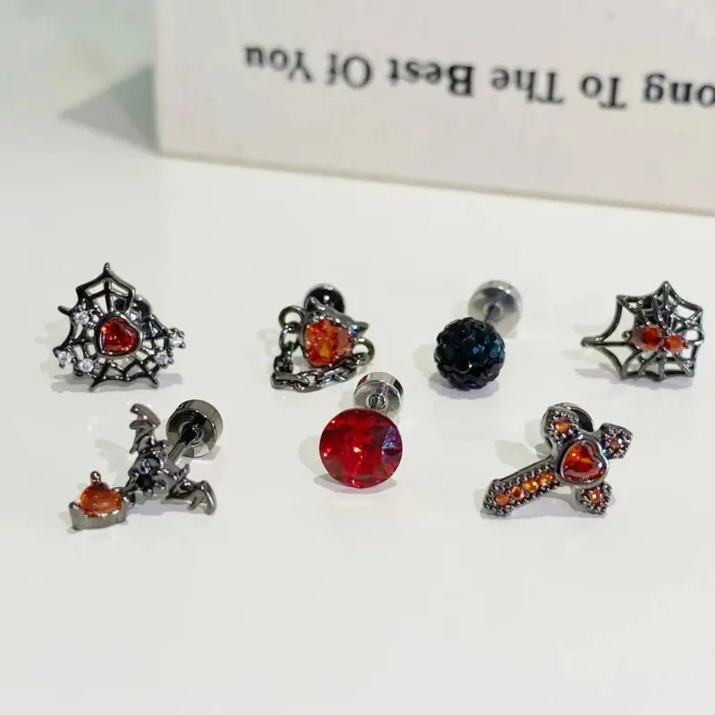 Asia Star Alloy Earrings Women's-1
