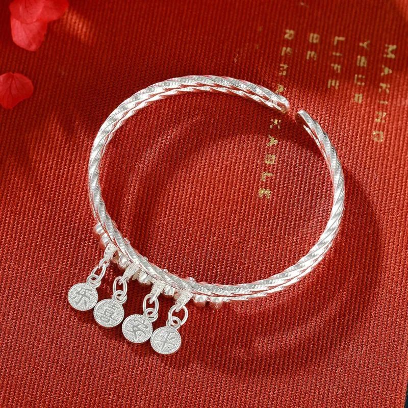 Asia Star 999 Fine Silver Bangles Women's-2