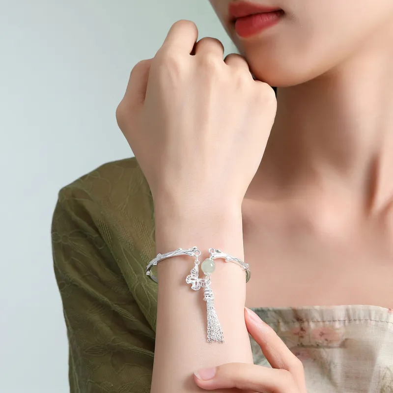 Asia Star 999 Fine Silver Sterling Silver Bracelets Women's-3