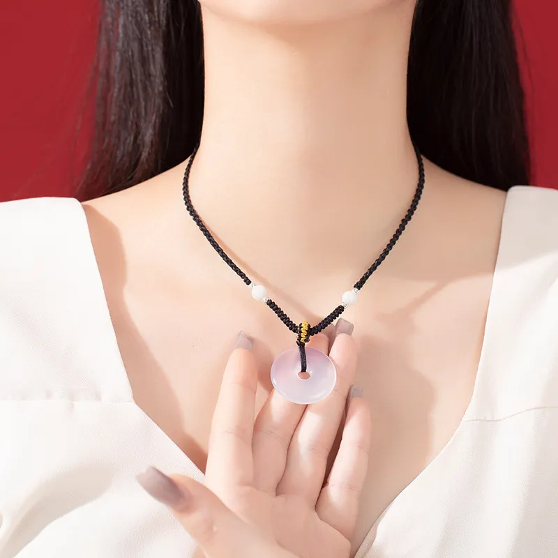 Asia Star Chalcedony Necklaces Women's-3