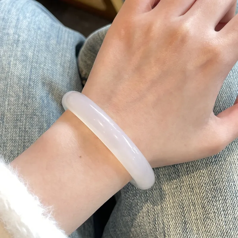 Asia Star Chalcedony Jade Bangles Women's-1