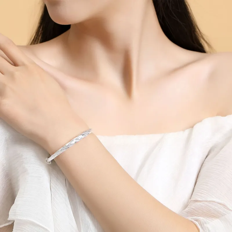 Asia Star Sterling Silver Bangles Women's-3