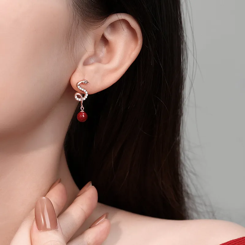 Asia Star S925 Silver Earrings Women's-3