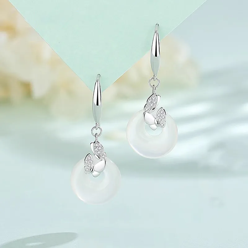 Asia Star Chalcedony Earrings Women's-1