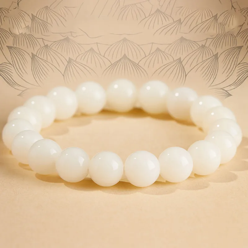 Asia Star White Jade Bodhi Bracelets Women's-2