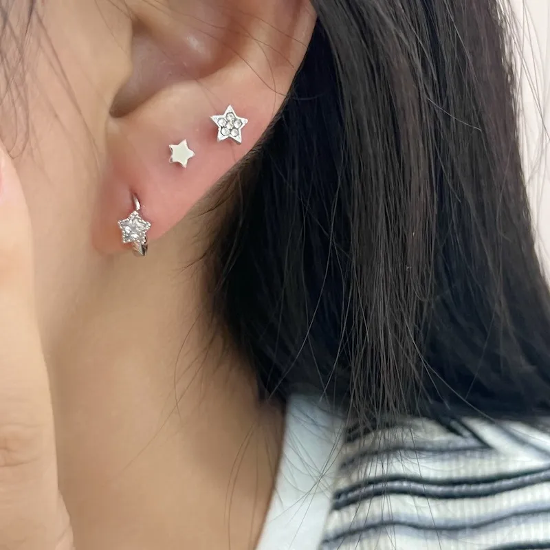 Asia Star Alloy Earrings Women's-1