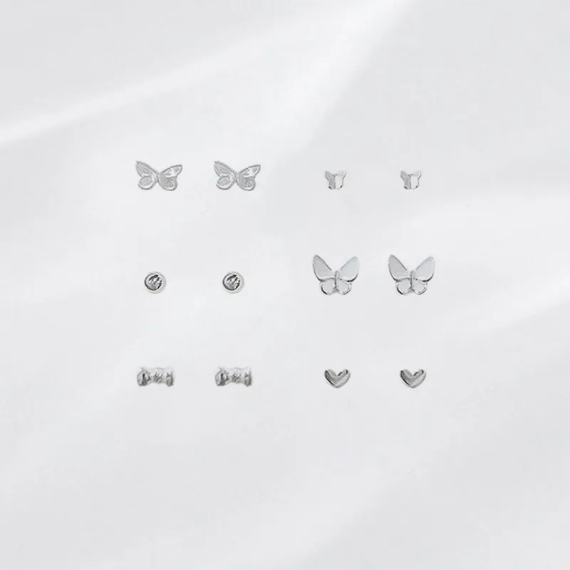 Asia Star Alloy Stud Earrings Women's-1