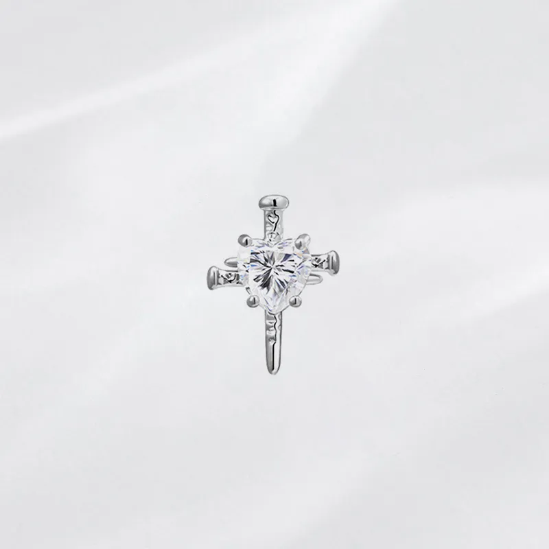 Asia Star Alloy Earrings Women's Silver-1