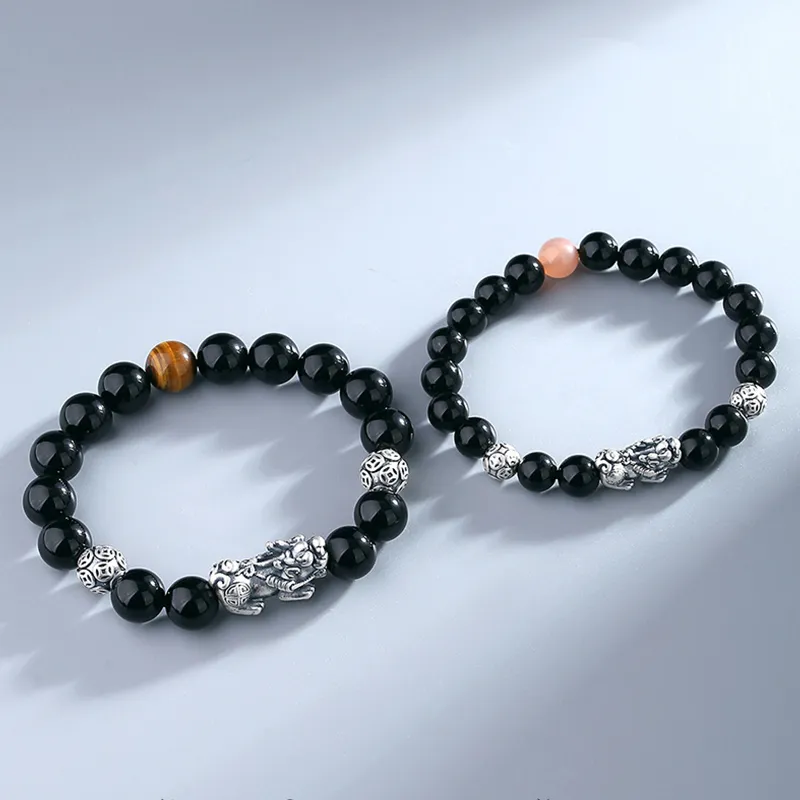 Asia Star Processing Obsidian Bracelets Women's-7