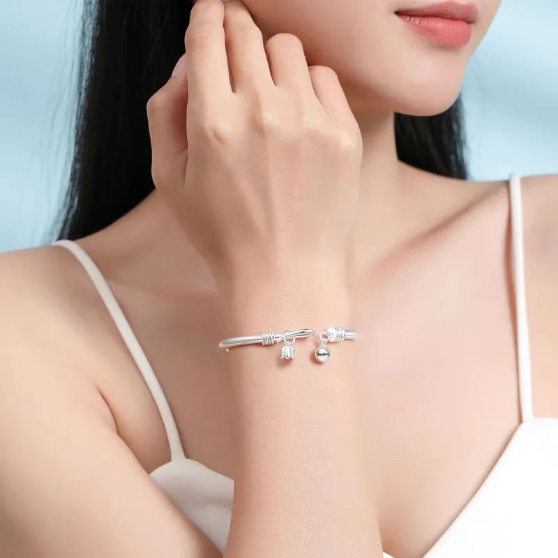 Asia Star S999 Fine Silver Bangles Women's-3