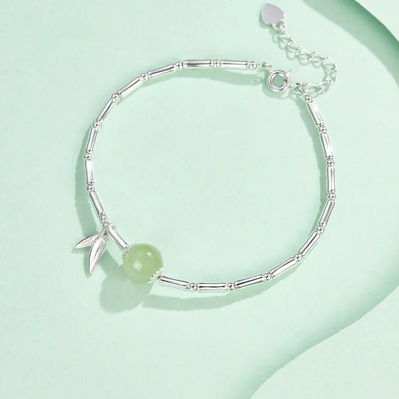 Asia Star Hetian Jade Bracelets Pale Greenish White Jade Women's-1