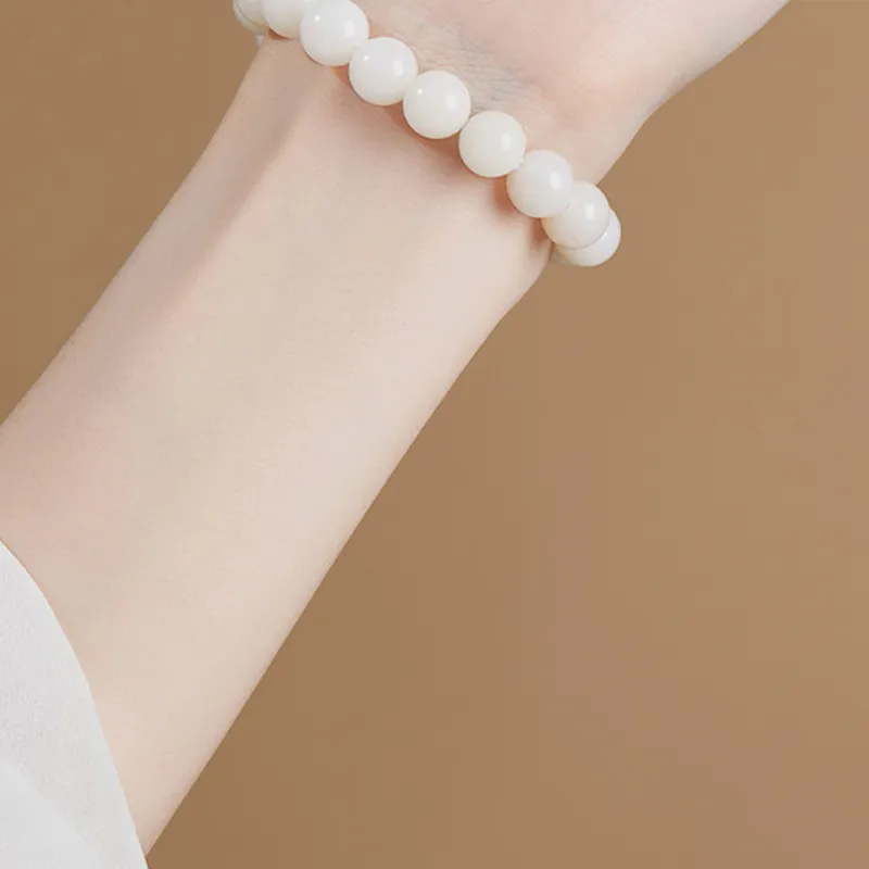 Asia Star White Jade Bodhi Bracelets Women's-4