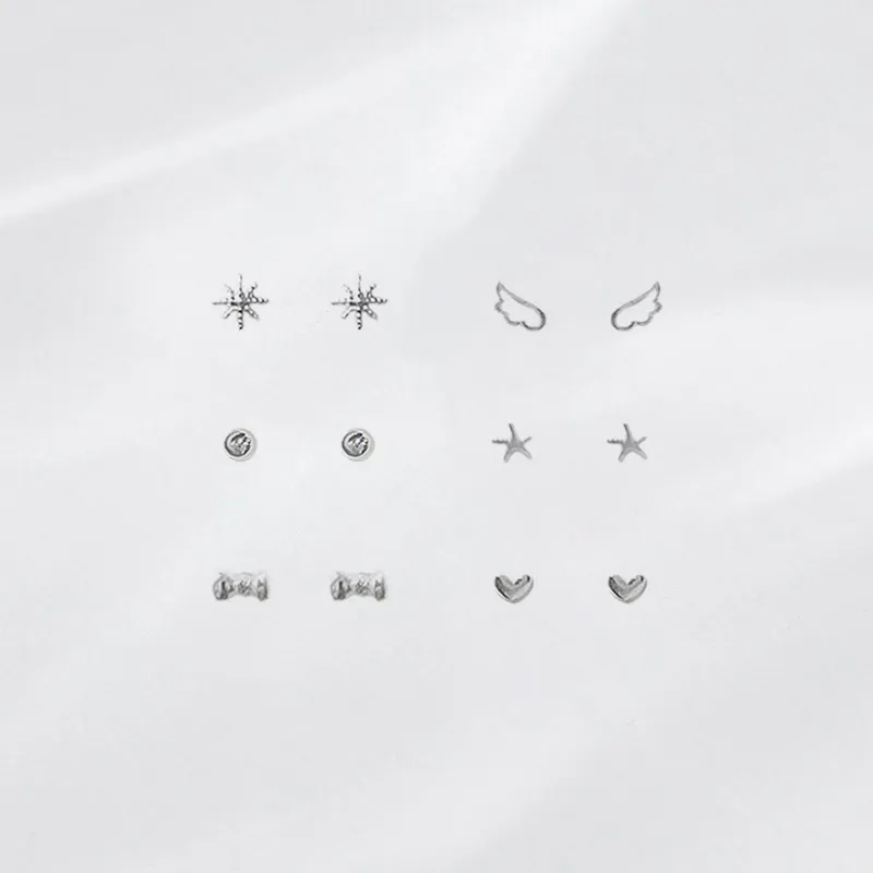 Asia Star Alloy Stud Earrings Women's-1