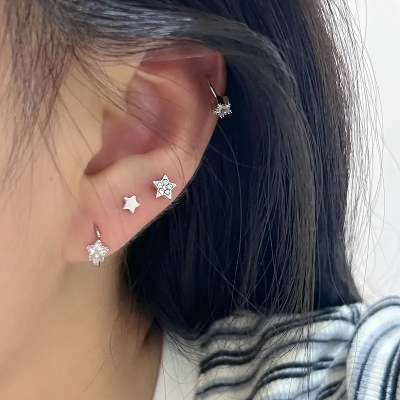 Asia Star Alloy Earrings Women's-2