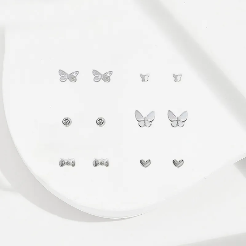 Asia Star Alloy Stud Earrings Women's-2