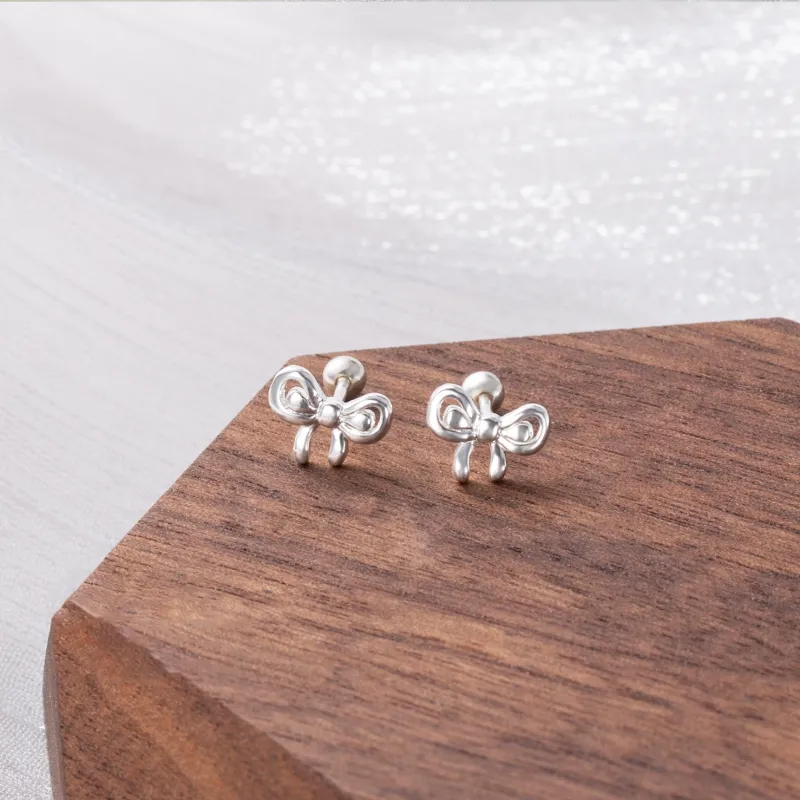 Asia Star Sterling Silver Stud Earrings Women's-1