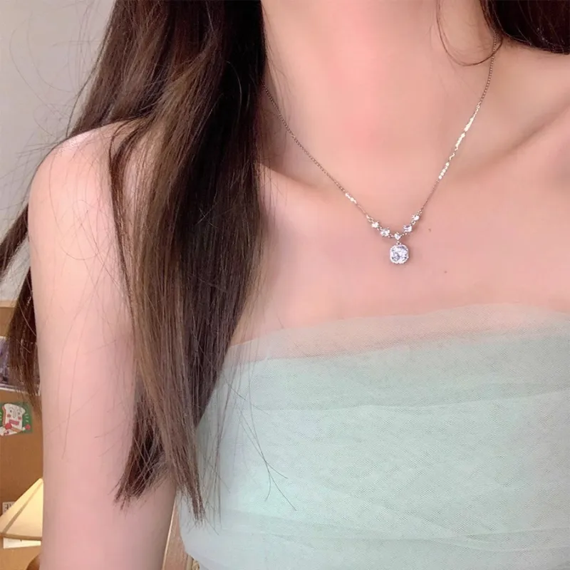 Silver Trim Alloy Necklaces Women's-5