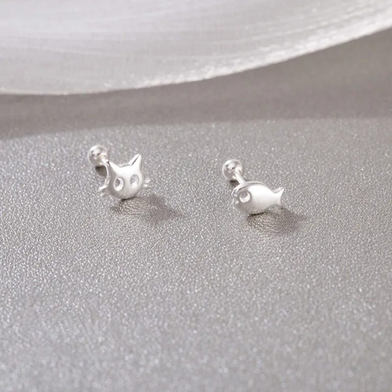 Asia Star 999 Fine Silver Stud Earrings Women's-2