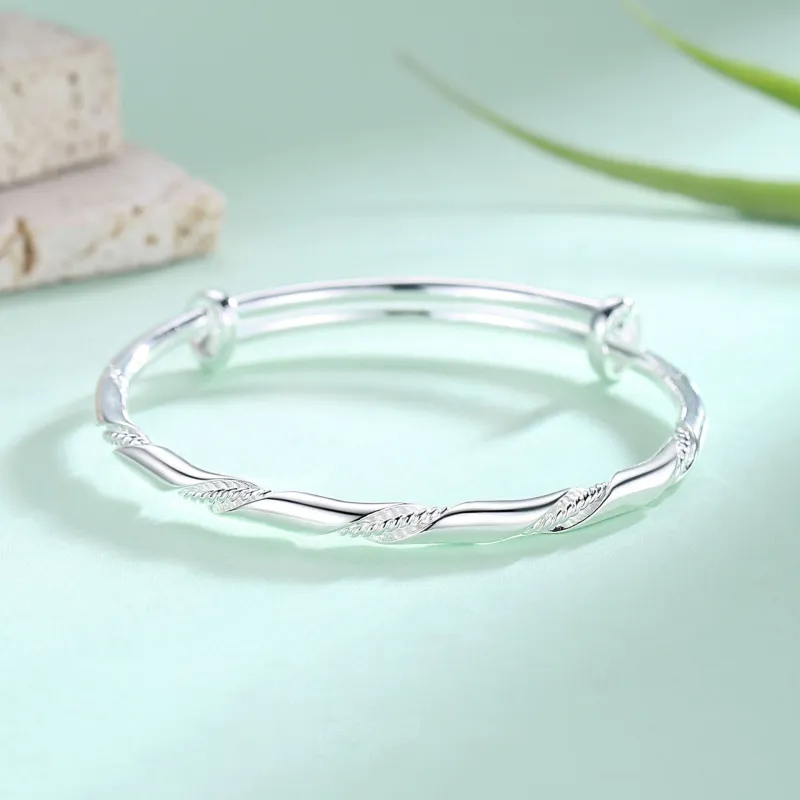 Asia Star S999 Fine Silver Bangles Women's Silver-2