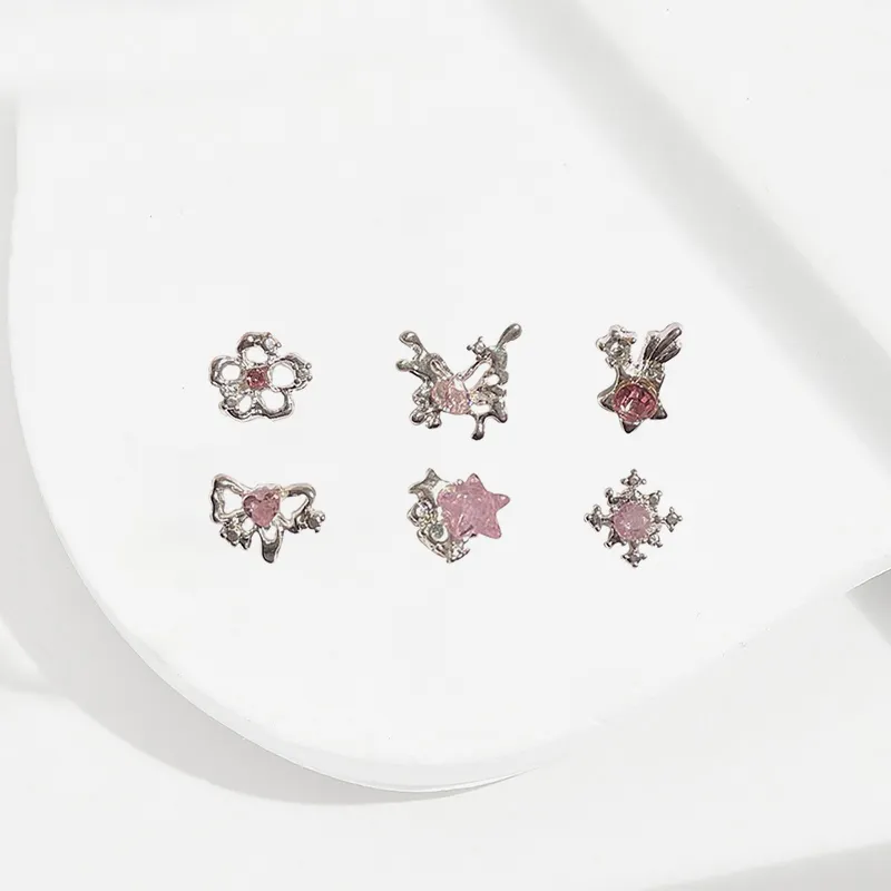 Asia Star Alloy Stud Earrings Women's-2