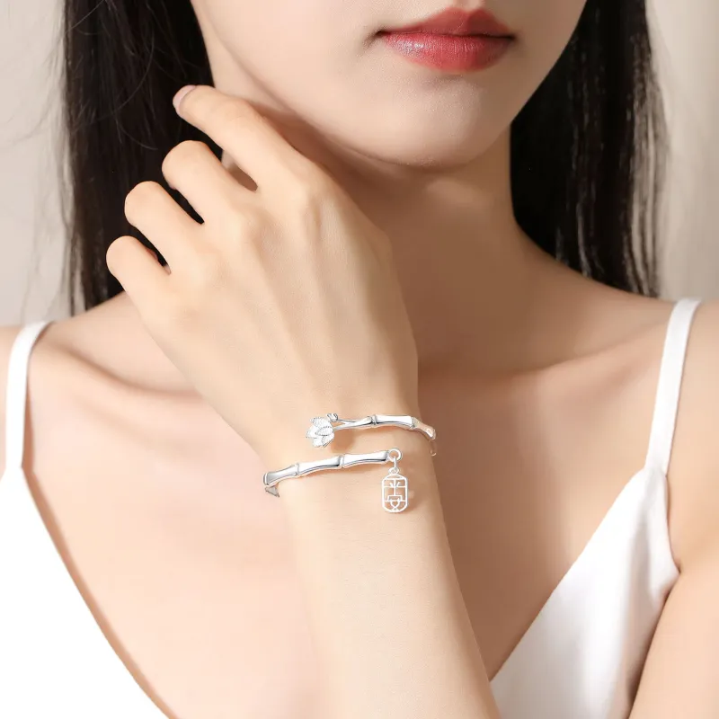 Asia Star S999 Fine Silver Bangles Women's-3