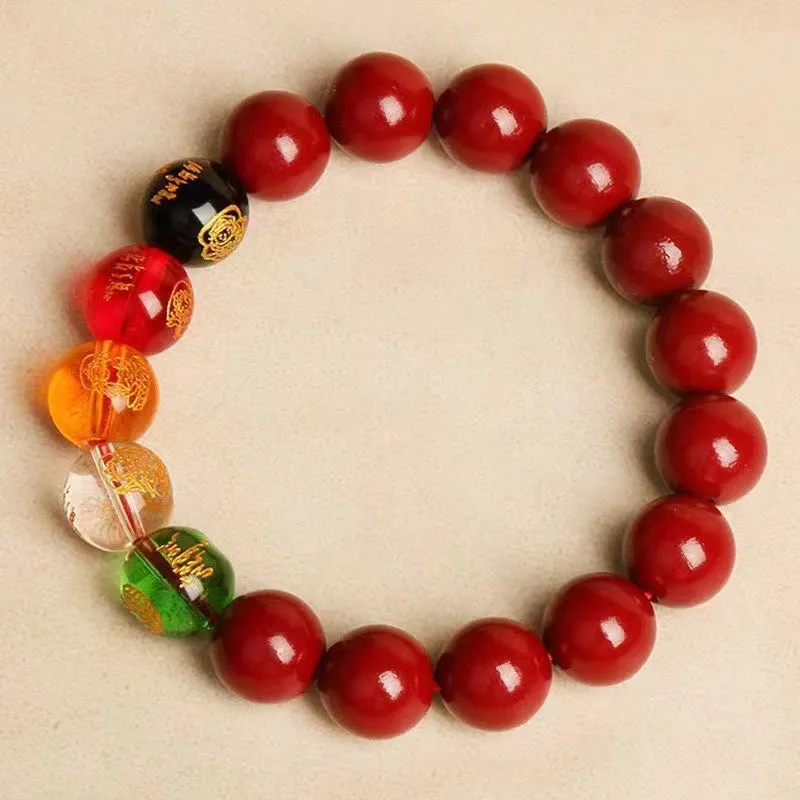 Asia Star Reconstructed Cinnabar Bracelets Unisex-2