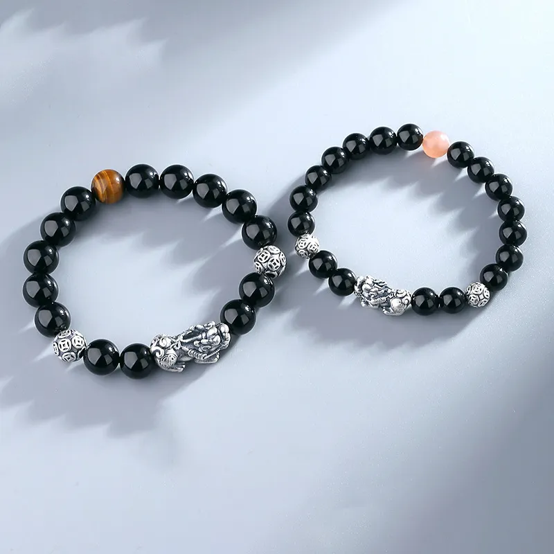 Asia Star Processing Obsidian Bracelets Women's-6