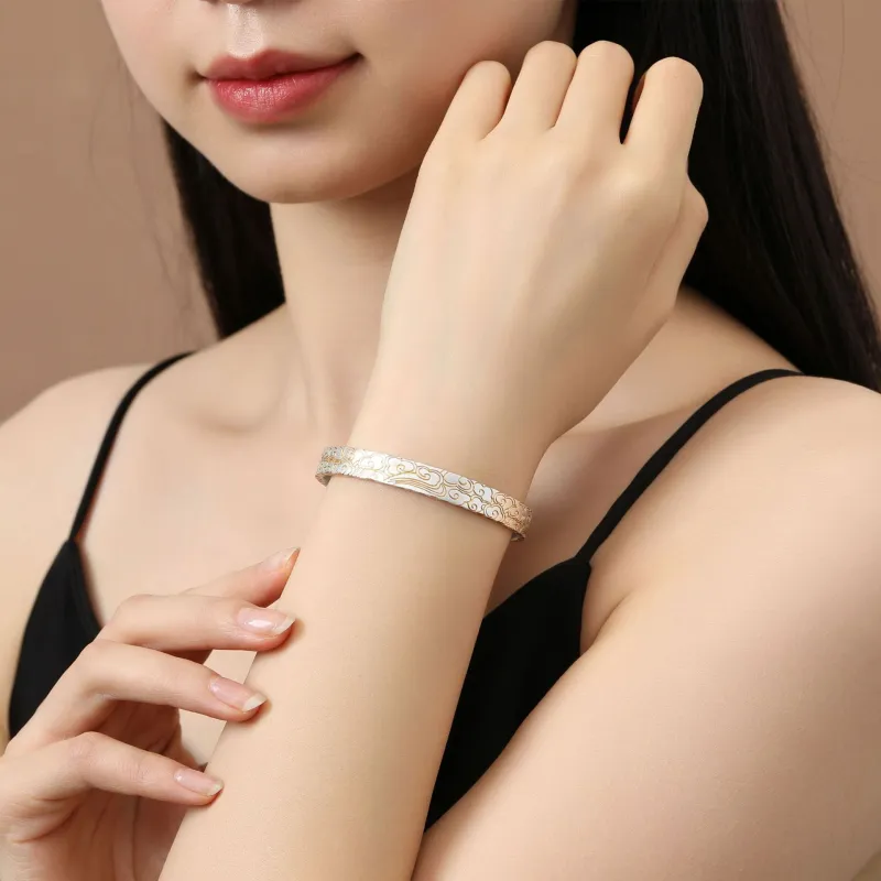 Asia Star 999 Fine Silver Bangles Women's-3