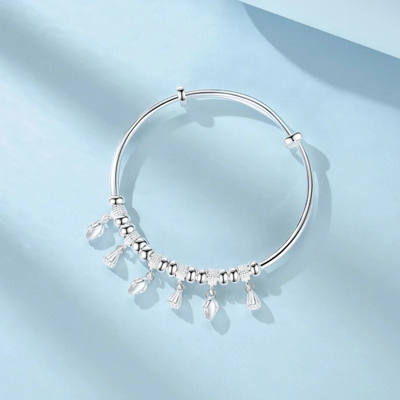 Asia Star 999 Fine Silver Sterling Silver Bracelets Women's-2
