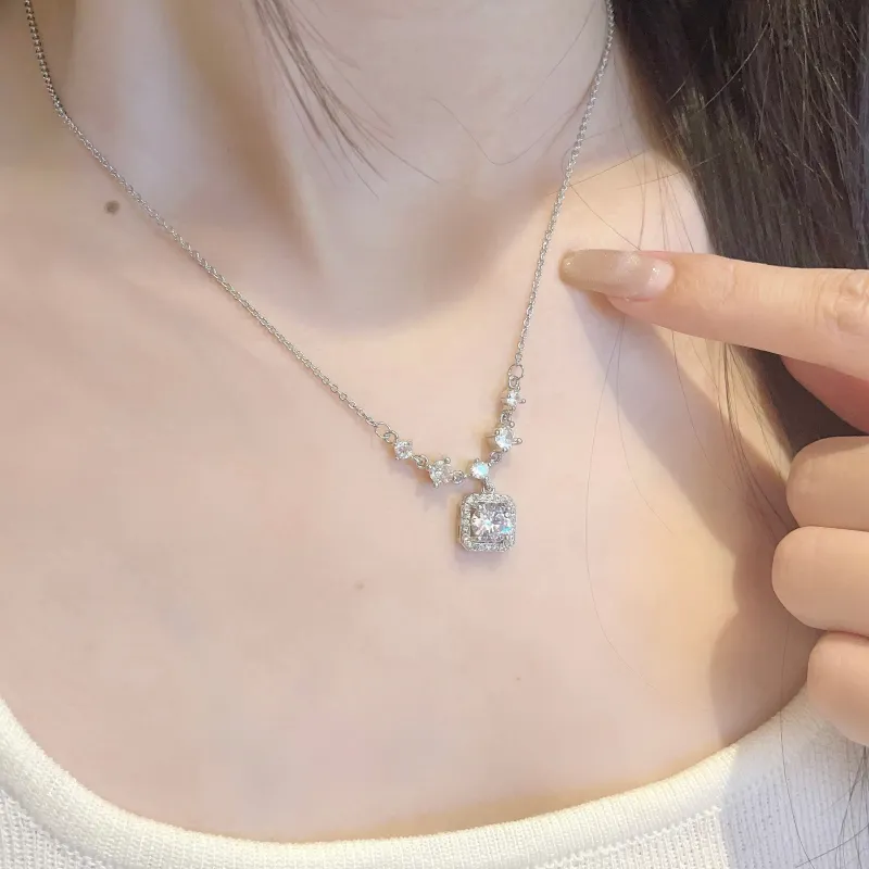 Silver Trim Alloy Necklaces Women's-3