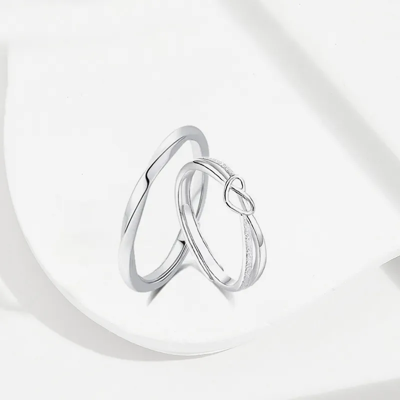 Asia Star Sterling Silver S999 Couple Rings Ring Unisex-2