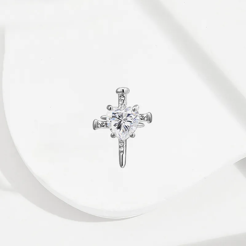 Asia Star Alloy Earrings Women's Silver-2