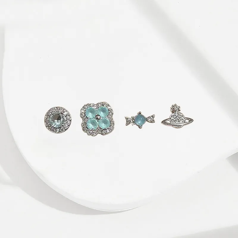 Asia Star Titanium Steel Stud Earrings Women's-5