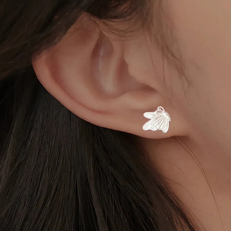 Asia Star 999 Fine Silver Stud Earrings Women's-1
