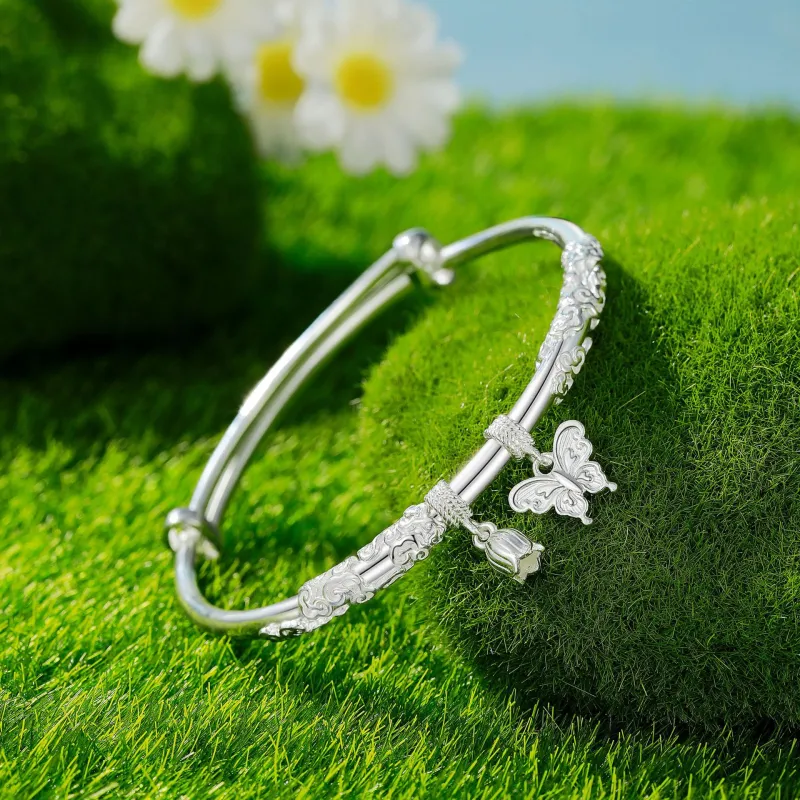 Asia Star S999 Fine Silver Bangles Women's-2