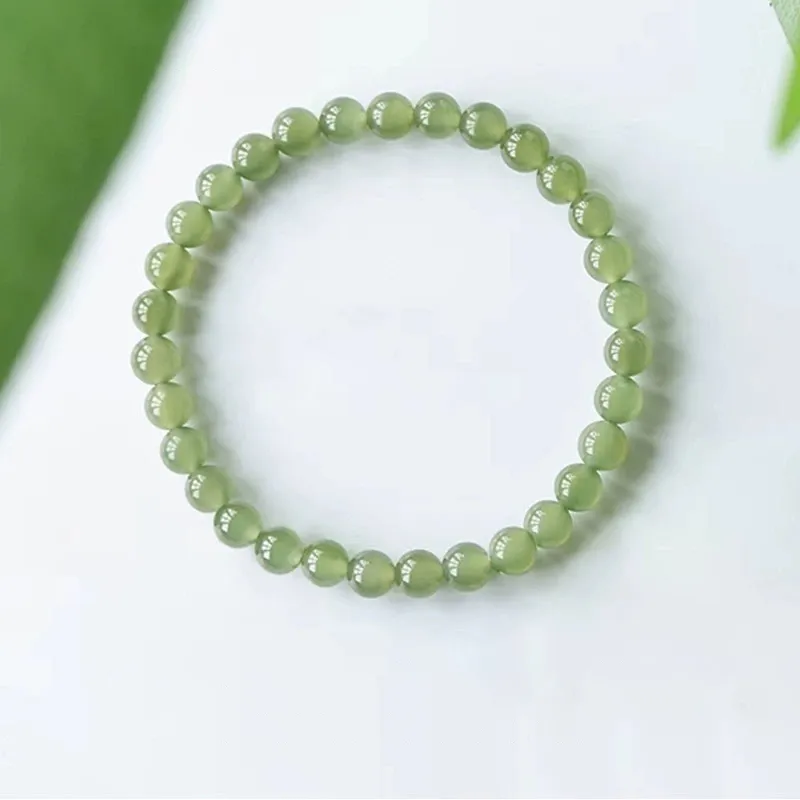 Asia Star Hetian Jade Bracelets Pale Greenish White Jade Women's-2