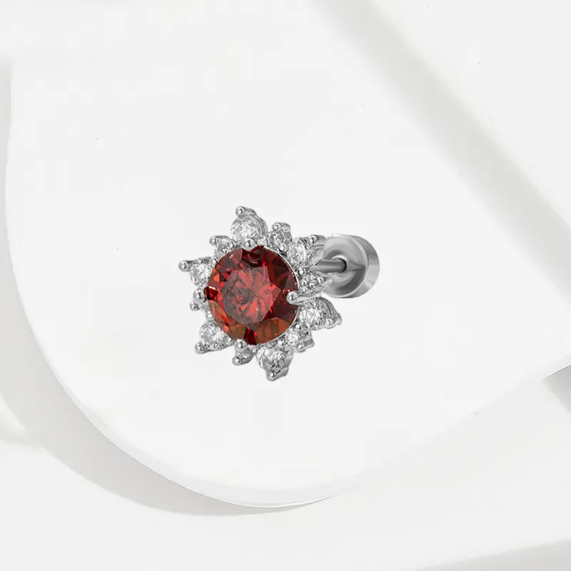 Asia Star Alloy Stud Earrings Women's-2