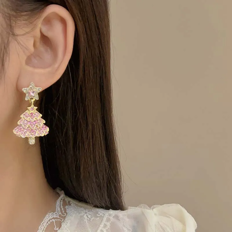 Asia Star Alloy Earrings Women's-2