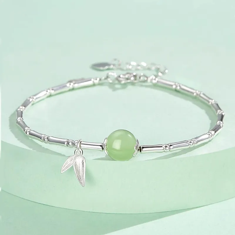 Asia Star Hetian Jade Bracelets Pale Greenish White Jade Women's-2