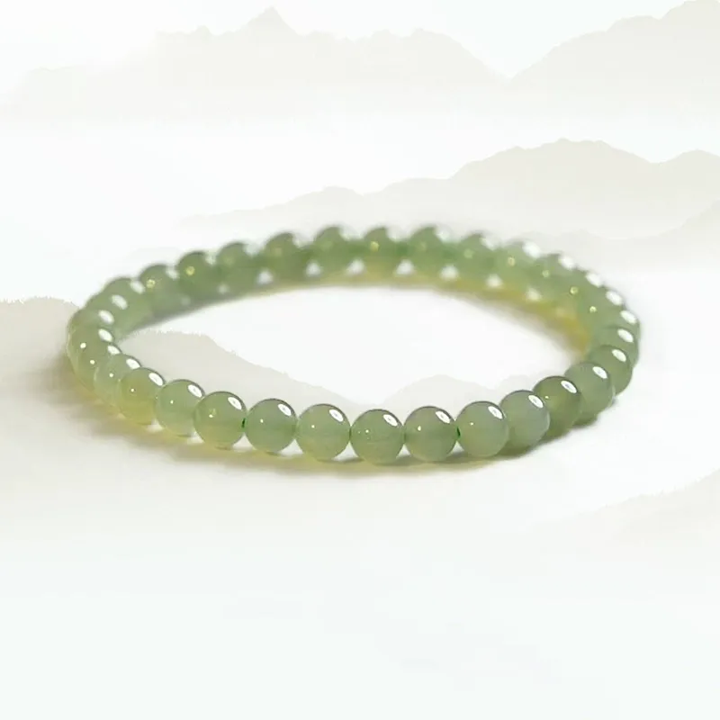Asia Star Hetian Jade Bracelets Pale Greenish White Jade Women's-1