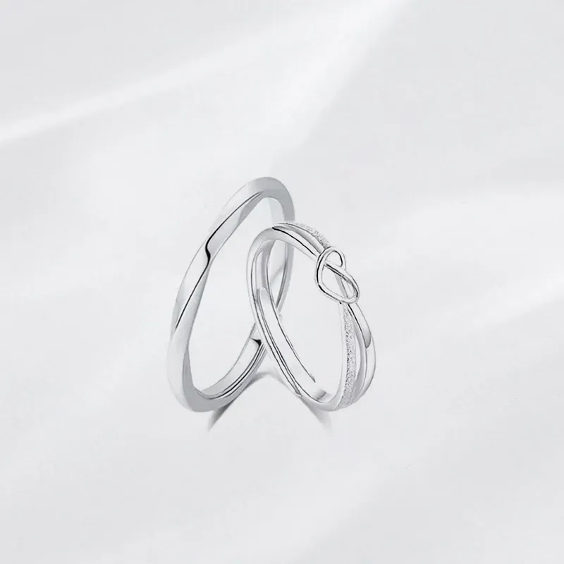 Asia Star Sterling Silver S999 Couple Rings Ring Unisex-1
